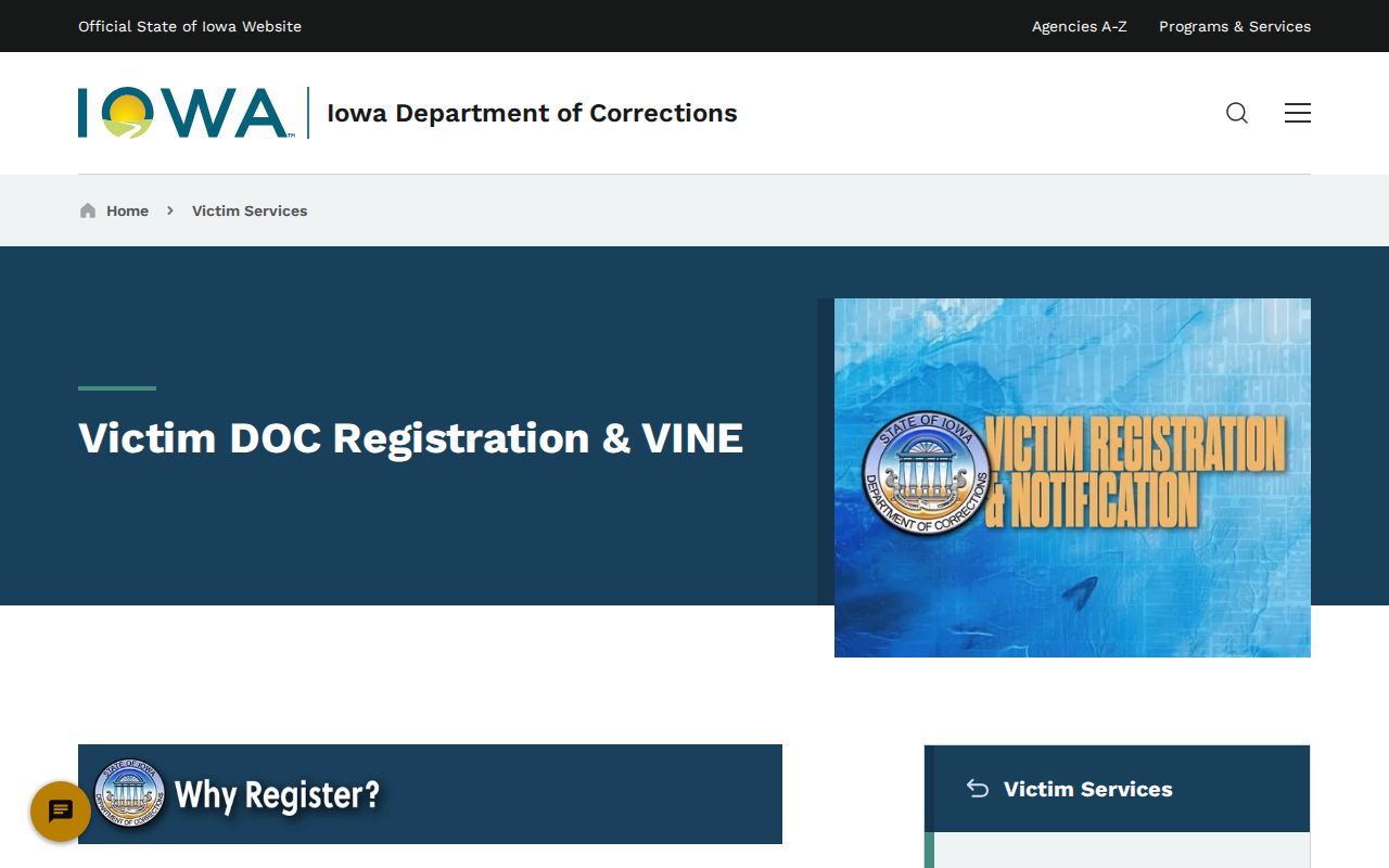 Washington County custody record notification through IowaVINE